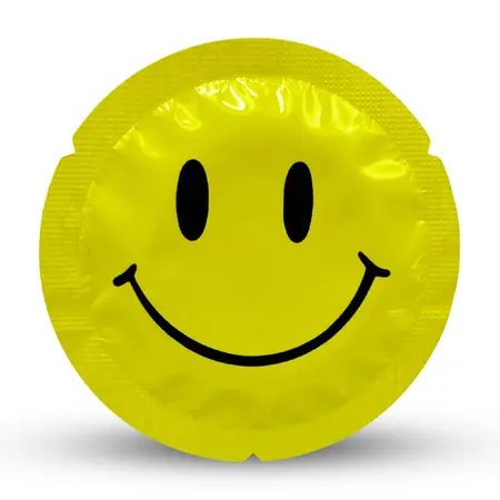 EXS Smiley Face Regular 54mm Condoms 100-Pack - Thin & Durable Latex
