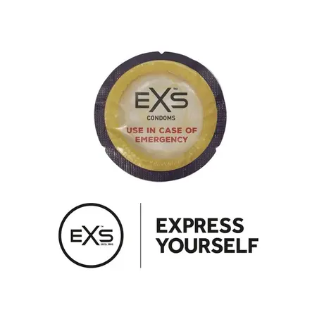 EXS Regular 54mm - 100 Latex Protective Sheaths, Flared Shape, Odorless
