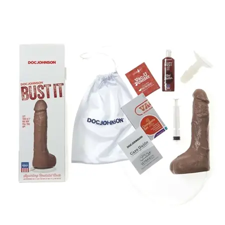 Doc Johnson Bust It 8.5” Squirting Model with Suction Cup White 30 ml