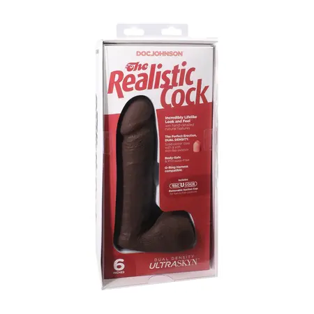 Doc Johnson ULTRASKYN Intimate System 16 cm Chocolate Dual Density