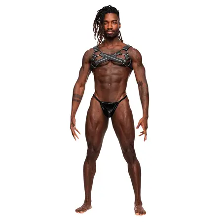 Male Power Virgo Adjustable Harness Imitation Leather Black One Size