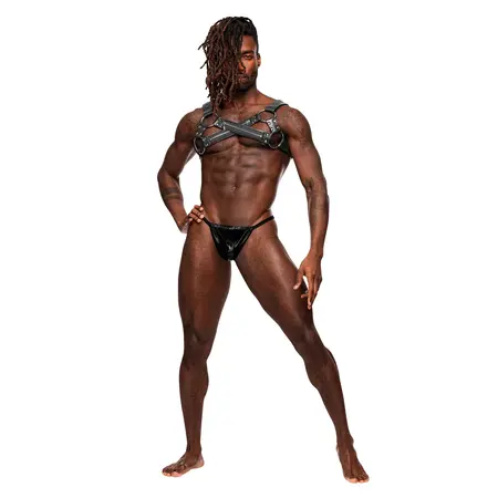 Male Power Virgo Adjustable Harness Imitation Leather Black One Size