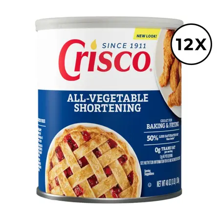 Crisco All-Vegetable Shortening 12-Pack 1360g Multi-Purpose Formula