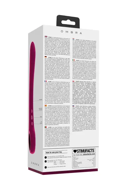 Vive Ombra Flexible Vibrator Pink - Bendable, Ergonomic, Waterproof