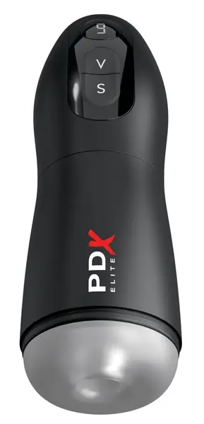 PDX Elite Suck-O-Matic Frosted Black Automatic Stimulation System 26.5cm