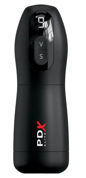 PDX Elite Suck-O-Matic Frosted Black Automatic Stimulation System 26.5cm
