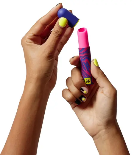 ROMP Lipstick Air Pulse Compact Intimate Device, Waterproof, Pink