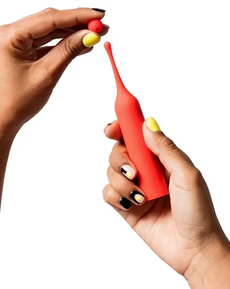 ROMP Pop Mini Intimate Device with 2 Interchangeable Silicone Attachments