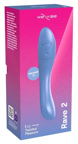 We-Vibe Rave 2 Muted Blue Dual Motor Flexible Vibrator 20.2cm