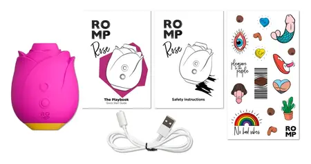 ROMP Rose Intimate Pulsator with Pleasure Air System, Waterproof, Pink
