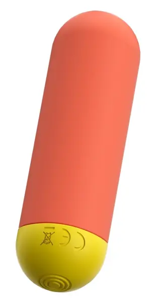 ROMP Riot Mini Vibrator Compact Rechargeable Silicone 7cm Yellow