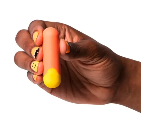 ROMP Riot Mini Vibrator Compact Rechargeable Silicone 7cm Yellow