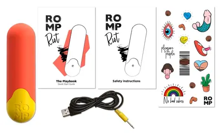 ROMP Riot Mini Vibrator Compact Rechargeable Silicone 7cm Yellow