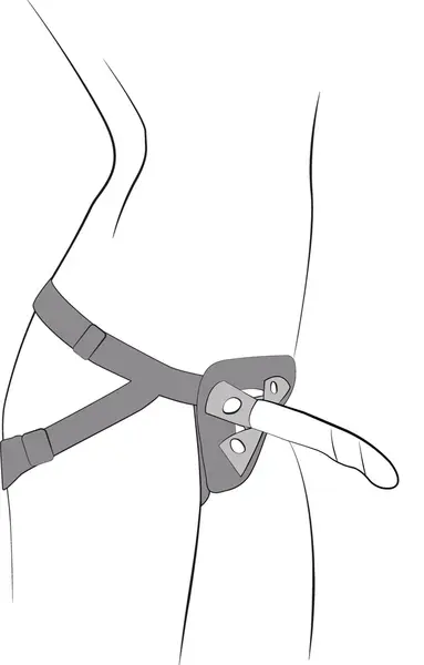 ROMP Piccolo Pegging Kit - Silicone Intimate Device with Harness, 14cm