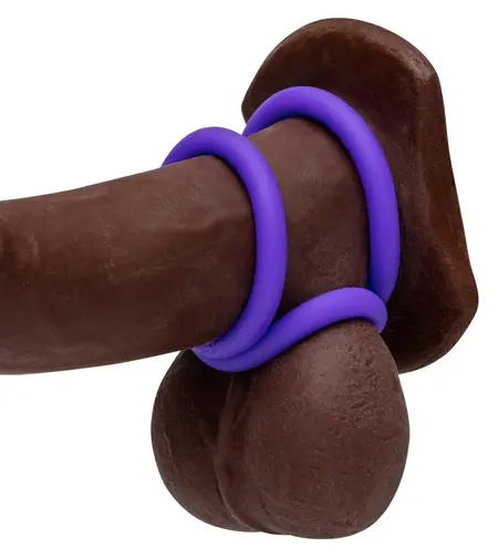 ROMP Remix Trio Silicone Rings Set - 3 Stretchable Sizes, Black