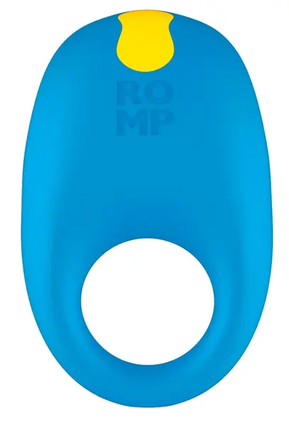 ROMP Juke Flexible Silicone Intimate Ring 10 Modes USB Blue 7.3cm