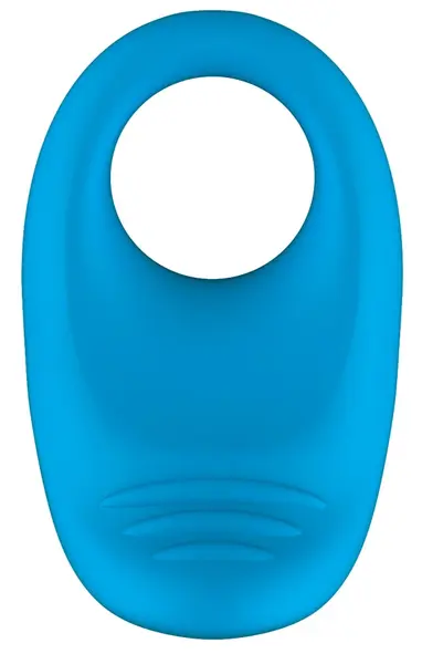 ROMP Juke Flexible Silicone Intimate Ring 10 Modes USB Blue 7.3cm