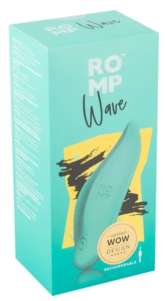 ROMP Wave Lay-On Vibrator - Ergonomic, Flexible, Waterproof, Pink