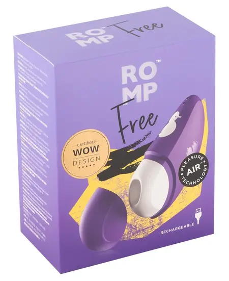 ROMP Free Air Pulse Intimate Device, 10 Intensities, Waterproof, Yellow