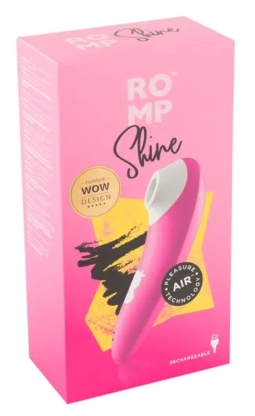 Shine вакуумен стимулатор за клитор, 10 режима, водоустойчив, жълт