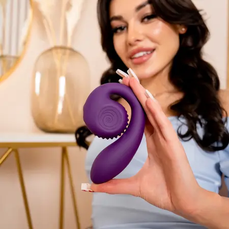 Snail Vibe Gizi Vibrator Purple - Dual Motor, Flexible, Compact Design