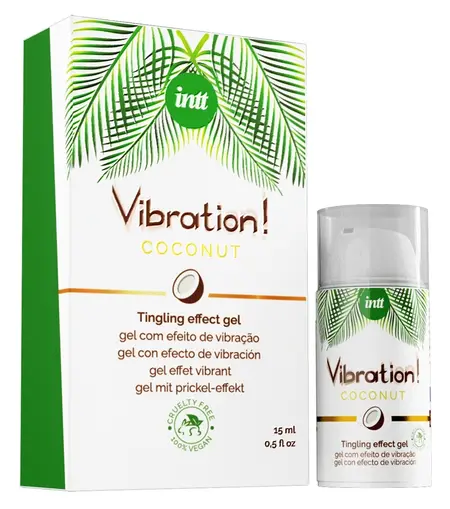 intt Vibration! Coconut Effect Gel 15ml - Vegan Warming Formula