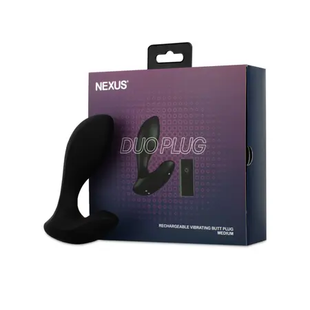Nexus Duo Medium Remote-Controlled Silicone Plug - 6 Modes, Waterproof