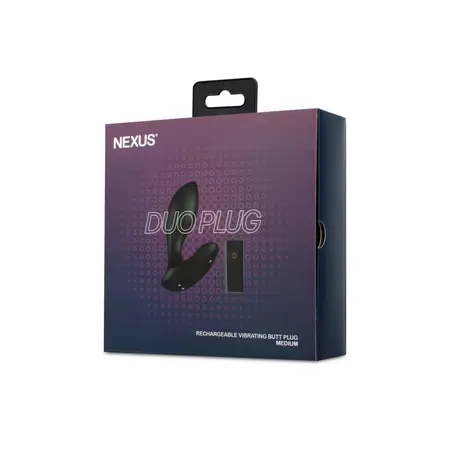 Nexus Duo Medium Remote-Controlled Silicone Plug - 6 Modes, Waterproof