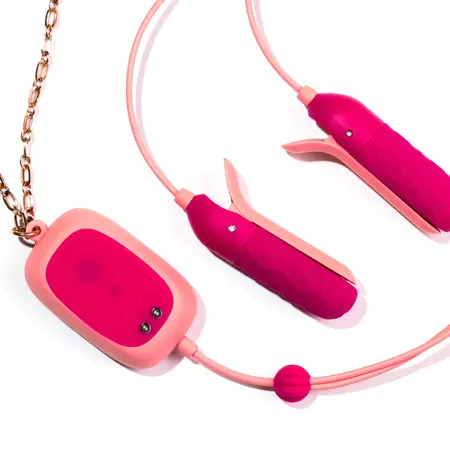 OhMiBod Sphinx Bluetooth Wearable Vibrating Clamps - App-Controlled, Black