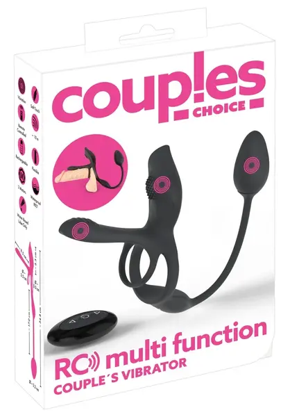 Couples Choice RC Multi Function Silicone Intimate System Black 34.8cm