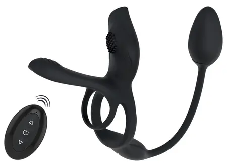 Couples Choice RC Multi Function Silicone Intimate System Black 34.8cm