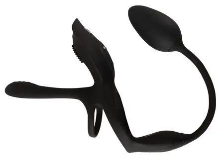 Couples Choice RC Multi Function Silicone Intimate System Black 34.8cm