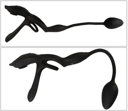 Couples Choice RC Multi Function Silicone Intimate System Black 34.8cm