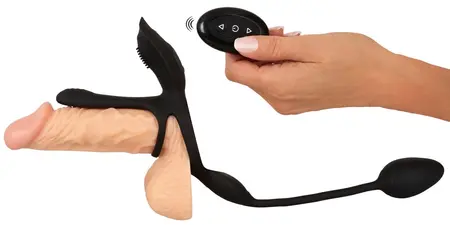 Couples Choice RC Multi Function Silicone Intimate System Black 34.8cm