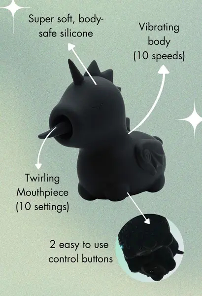 Unihorn Wild Spirit Intimate Machine with Swirling Silicone Tongue 9cm