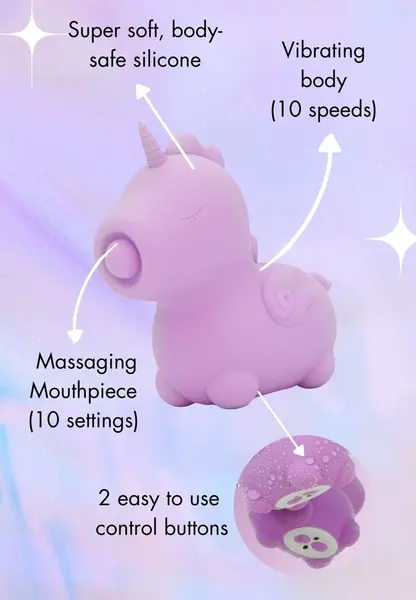 Unihorn Karma Lilac Intimate Massager Silicone, Dual Motor, Rechargeable