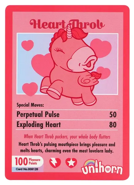 Unihorn Heart Throb Intimate Dual Motor Silicone Device, Pink, 9 cm