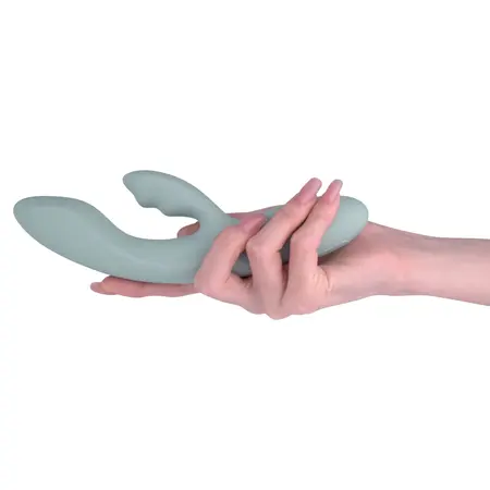 Svakom Chika App-Controlled Flexible Dual-Action Vibrator Turquoise Grey