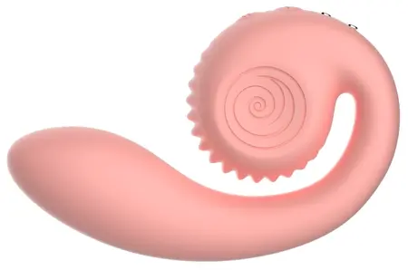 Snail Vibe Gizi Peachy Pink - Dual Intimate Device, Silicone, 19cm