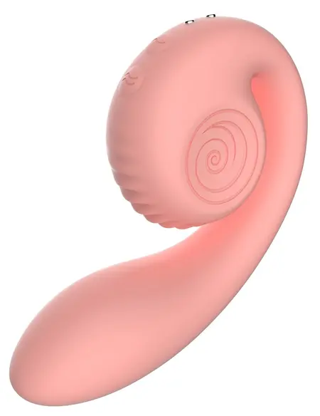 Snail Vibe Gizi Peachy Pink - Dual Intimate Device, Silicone, 19cm