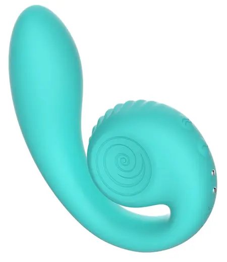 Snail Vibe Gizi Tiffany Dual Motor Silicone Intimate Device Blue 19cm