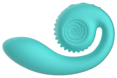 Snail Vibe Gizi Tiffany Dual Motor Silicone Intimate Device Blue 19cm
