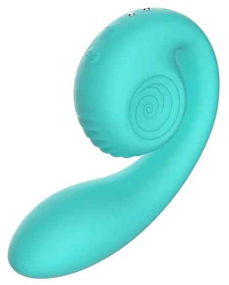 Snail Vibe Gizi Tiffany Dual Motor Silicone Intimate Device Blue 19cm