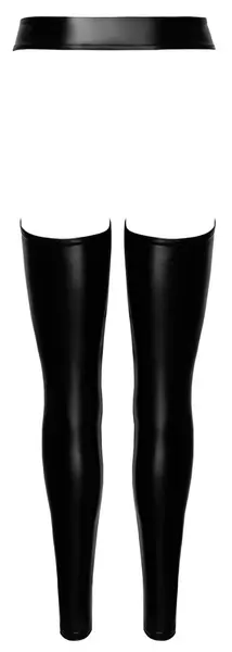 Noir Handmade Powerwetlook Chaps L, Open Design, Black Finish