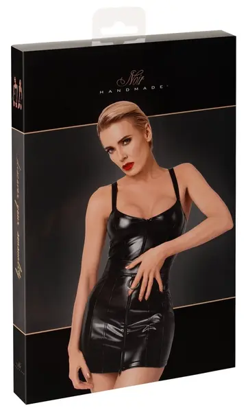 Noir Handmade Ring XL Powerwetlook Dress with Adjustable Straps