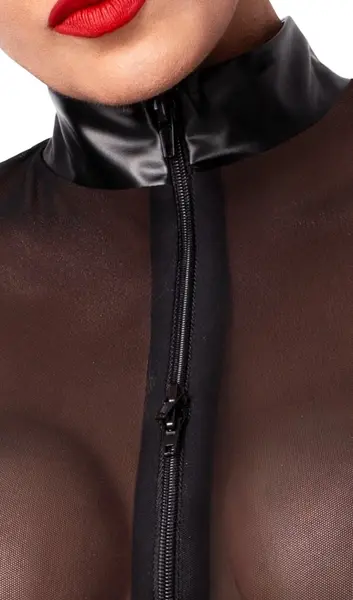 Noir Handmade Body S Powernet & Matte Rings Long Sleeve Black