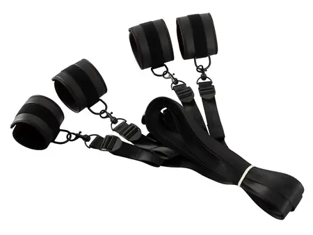 You2Toys Bed Restraint System Vegan Adjustable Black 180cm