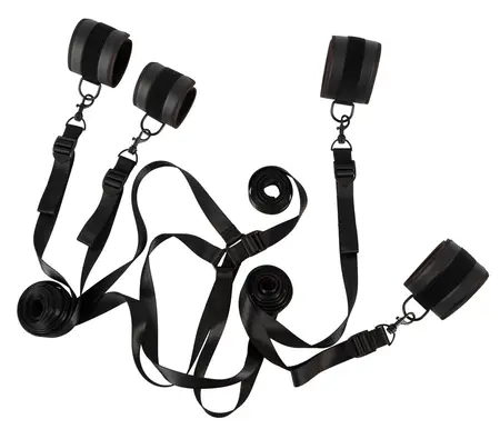 You2Toys Bed Restraint System Vegan Adjustable Black 180cm