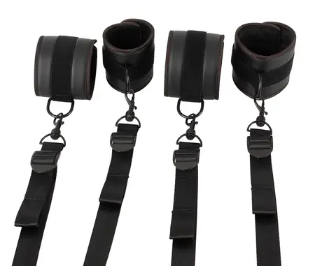 You2Toys Bed Restraint System Vegan Adjustable Black 180cm