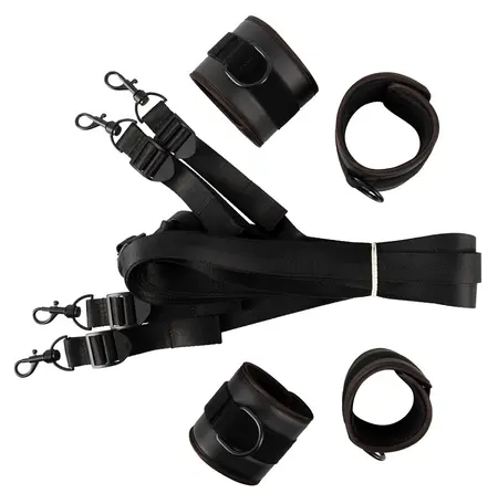 You2Toys Bed Restraint System Vegan Adjustable Black 180cm